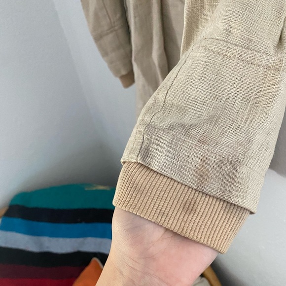 Well-worn Linen Army Trench by Free People - Picture 7 of 8